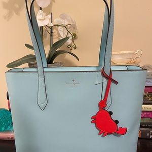 Kate Spade Marlee Large Top Zip Shoulder Tote, Saffiano, Color Perfect Pool, NEW
